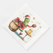 Pickleball kerstfeest met bier servet (Hoek)