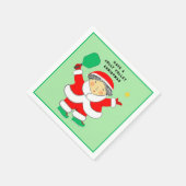 Pickleball Kerstfeest Servet (Hoek)