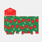 Pickleball Kerstfeestdag Bedankdoosjes (Uitgevouwen)