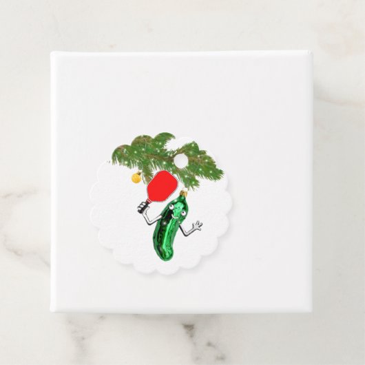 Pickleball Kerstfeestdag Bedankjes Labels (In situ)