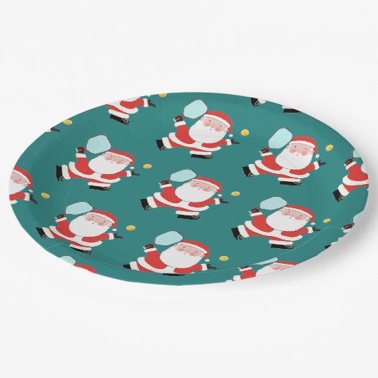 Pickleball-kerstfeestdag bord (Gekanteld)