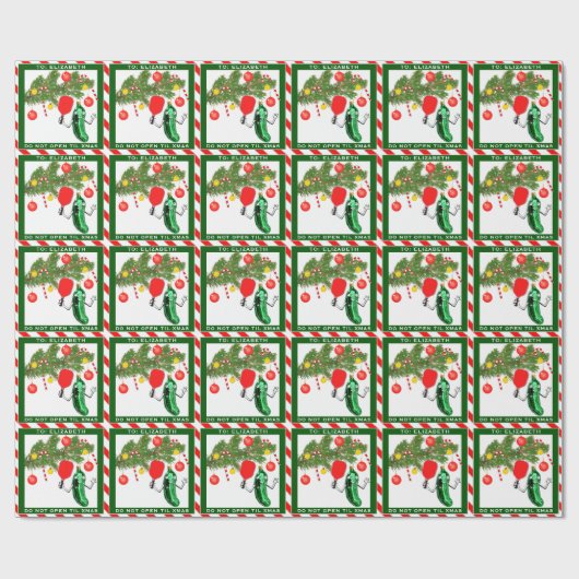 Pickleball Kerstfeestdag Cadeaupapier (Vlak)