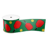Pickleball Kerstfeestdag cadeaus satin Ribbon Satijnen Lint (Spoel)