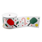 Pickleball Kerstfeestdag cadeaus satin Ribbon Satijnen Lint (Spoel)