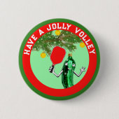 Pickleball Kerstfeestdag cadeautjes Button (Voorkant)