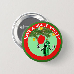 Pickleball Kerstfeestdag cadeautjes Button