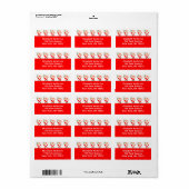 Pickleball Kerstfeestdag Etiket (Full Sheet)