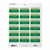 Pickleball Kerstfeestdag Etiket (Full Sheet)