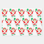 Pickleball-kerstfeestdag Gift Wrapping Paper (Voorkant 3)