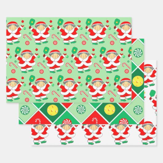 Pickleball-kerstfeestdag Gift Wrapping Paper (Set)