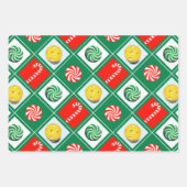 Pickleball-kerstfeestdag Gift Wrapping Paper (Voorkant 3)