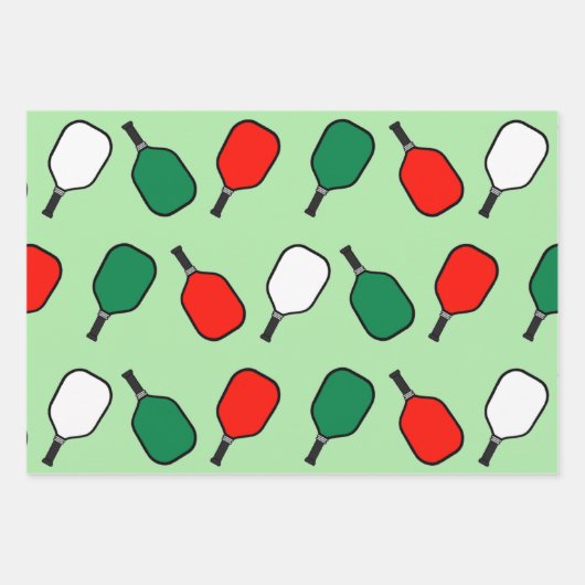 Pickleball-kerstfeestdag Gift Wrapping Paper (Voorkant 2)
