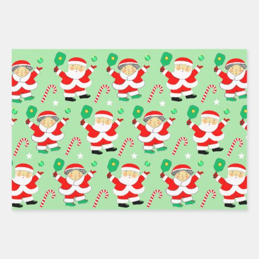 Pickleball-kerstfeestdag Gift Wrapping Paper (Voorkant)