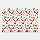 Pickleball-kerstfeestdag Gift Wrapping Paper (Voorkant 3)