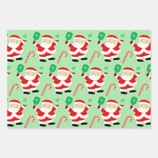 Pickleball-kerstfeestdag Gift Wrapping Paper (Voorkant)