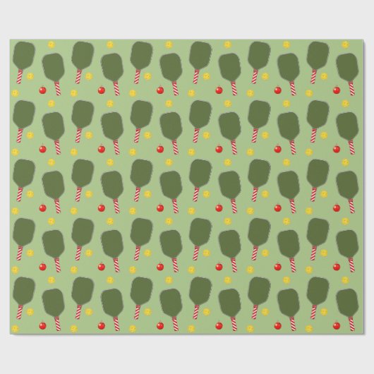 Pickleball-kerstfeestdag Gift Wrapping Paper Cadeaupapier (Vlak)