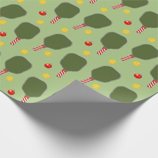 Pickleball-kerstfeestdag Gift Wrapping Paper Cadeaupapier (Hoek)