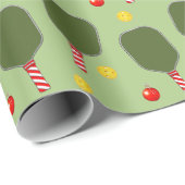 Pickleball-kerstfeestdag Gift Wrapping Paper Cadeaupapier (Rol Hoek)