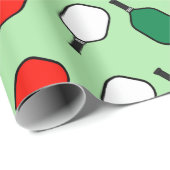 Pickleball-kerstfeestdag Gift Wrapping Paper Cadeaupapier (Rol Hoek)
