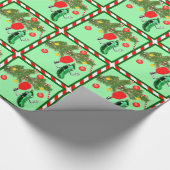 Pickleball-kerstfeestdag Gift Wrapping Paper Cadeaupapier (Hoek)