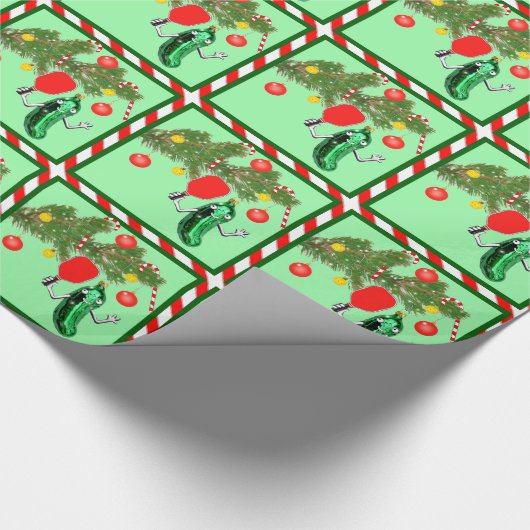 Pickleball-kerstfeestdag Gift Wrapping Paper Cadeaupapier (Hoek)