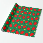 Pickleball-kerstfeestdag Gift Wrapping Paper Cadeaupapier (Uitgerold)