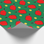 Pickleball-kerstfeestdag Gift Wrapping Paper Cadeaupapier (Hoek)