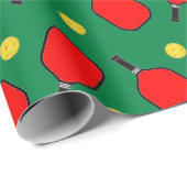 Pickleball-kerstfeestdag Gift Wrapping Paper Cadeaupapier (Rol Hoek)