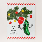 Pickleball Kerstfeestdag Legpuzzel (Verticaal)