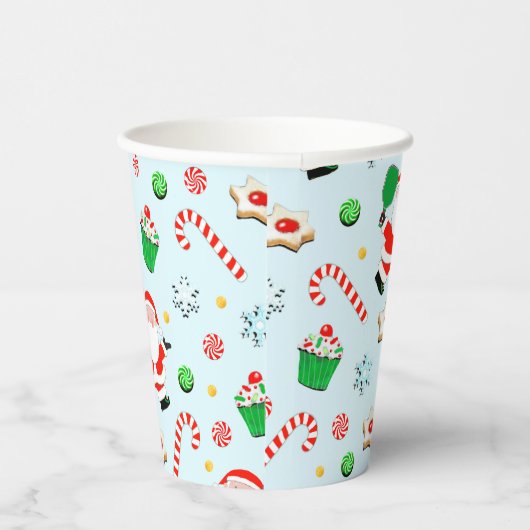 Pickleball Kerstfeestdag Papieren Bekers (Rechts)