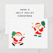 Pickleball-kerstfeestkaarten Feestdagenkaart (Voorkant / Achterkant)
