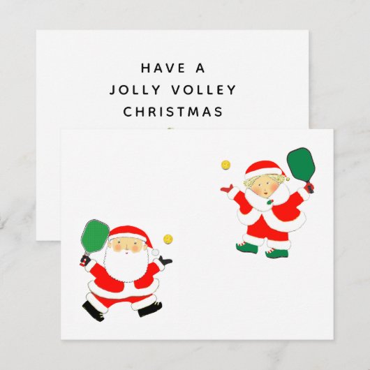 Pickleball-kerstfeestkaarten Feestdagenkaart (Voorkant / Achterkant)
