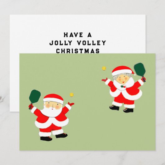Pickleball-kerstfeestkaarten Feestdagenkaart (Voorkant / Achterkant)