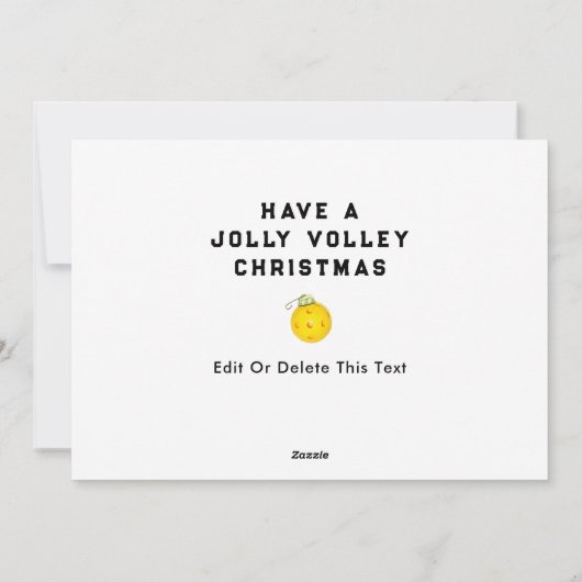 Pickleball-kerstfeestkaarten Feestdagenkaart (Achterkant)