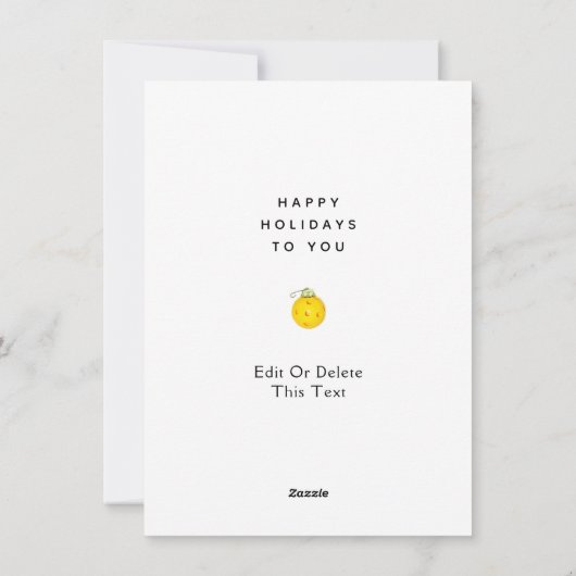 Pickleball-kerstfeestkaarten Feestdagenkaart (Achterkant)