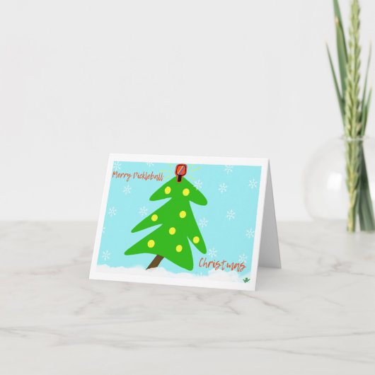 Pickleball kerstkaart bedankkaart (Voorkant)