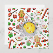 Pickleball-kerstkaarten (Voorkant / Achterkant)