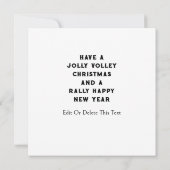 Pickleball-kerstkaarten (Achterkant)