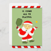 Pickleball-kerstkaarten Feestdagenkaart (Voorkant / Achterkant)