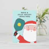 Pickleball-kerstkaarten Feestdagenkaart (Staand voorkant)