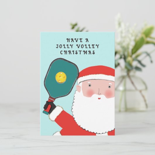 Pickleball-kerstkaarten Feestdagenkaart (Staand voorkant)