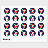 Pickleball Kerstklassieker Ronde Sticker (Vel)