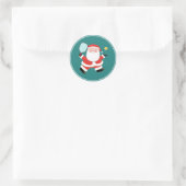 Pickleball Kerstklassieker Ronde Sticker (Tas)