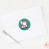 Pickleball Kerstklassieker Ronde Sticker (Envelop)