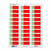 Pickleball Kerstlabel Etiket (Full Sheet)
