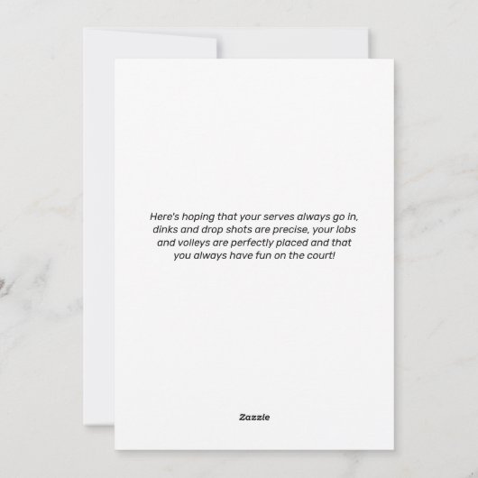 Pickleball Kerstman Elf, Uw aangepaste tekst  Feestdagenkaart (Achterkant)