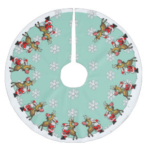 Pickleball Kerstman en rendier Kerstfeest Sneeuw Kerstboom Rok