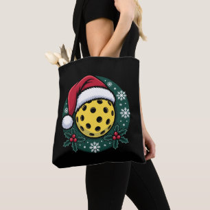 Pickleball Kerstman Hoed Hulst Kerst Vakantie Kers Tote Bag