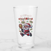 Pickleball Kerstman Kerstmis Glas (Achterkant)