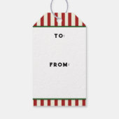 Pickleball Kerstmis Cadeaulabel (Achterkant)